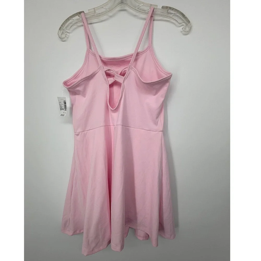 Children's Place Girls Pink Active Dress Built-In Shorts XXL Cameo Strappy Back